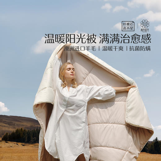 水星家纺 100%澳洲羊毛·原牧抗菌被200*230cm 商品图1