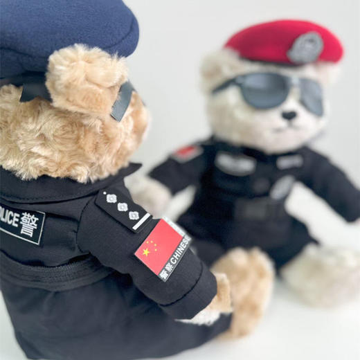 叱咤警熊特警款毛绒玩具公仔（座高30cm左右）（支持定制） 商品图4