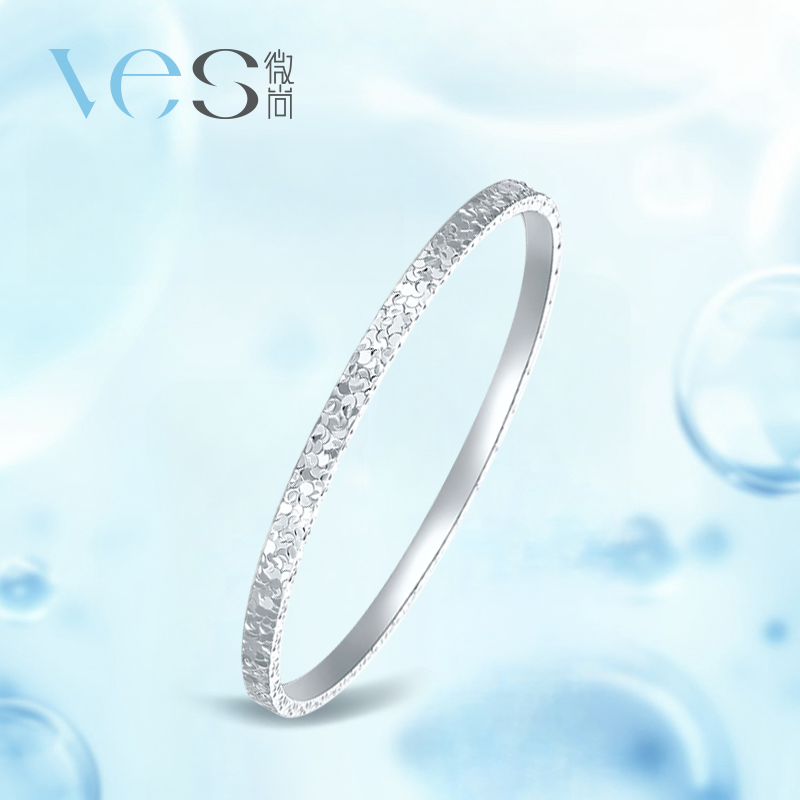 足银三面爆闪碎碎冰手镯