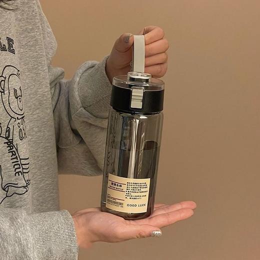 「高颜值！便携耐摔」简约杯子随手杯便携耐摔塑料杯带茶隔耐高温水杯餐饮用具 商品图2