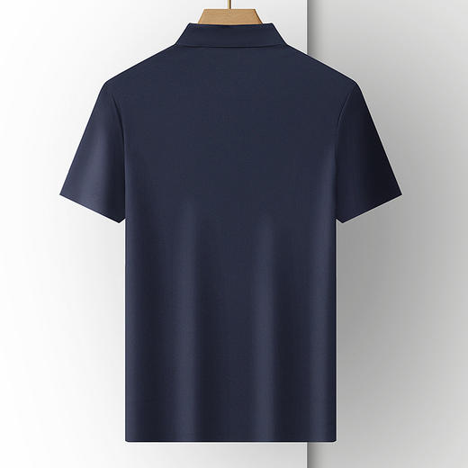 【冰丝】【DKP】大依优型大码Polo衫弹力凉感翻领T恤轻奢休闲纯色短袖男宽松T恤上衣胖子 商品图7