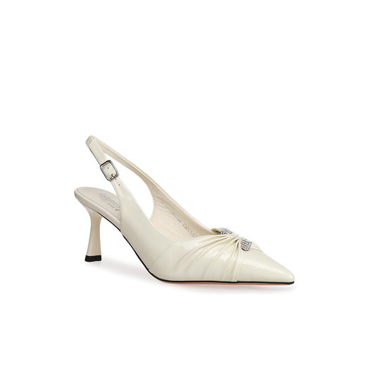 豪麟名鞋奥莱迪嘉女鞋半凉鞋牛移膜革DJHJA51WB004白色  原价1660元 商品图0