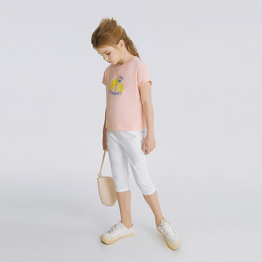 女童圆领短袖针织衫夏季新款安奈儿童装EG521162 商品图5