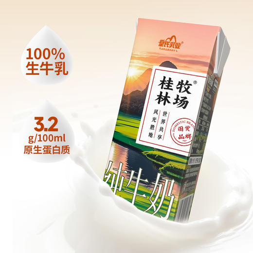 皇氏乳业桂林牧场纯牛奶200ml*10盒 商品图2