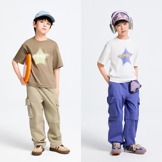 男童圆领液氨短袖T恤夏季新款安奈儿童装实体店同款AB511520 商品图3