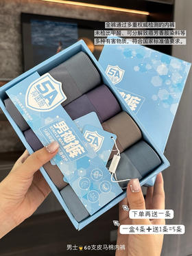 皮马棉男内裤5条(b锁