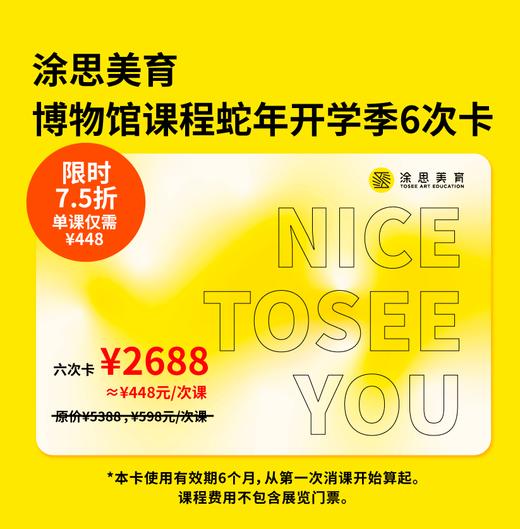 涂思美育博物馆课程六次卡 商品图0