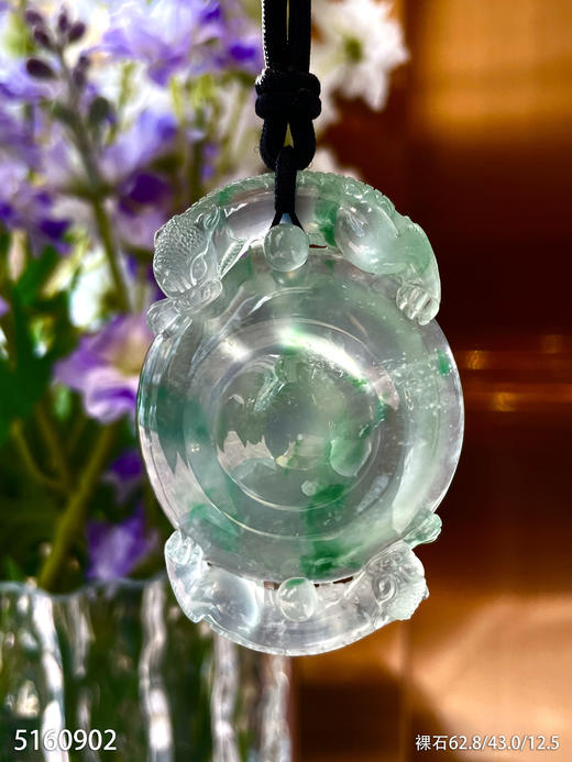 玻璃种飘翠仙意吊坠【5160902】具体价格微信咨询 商品图7