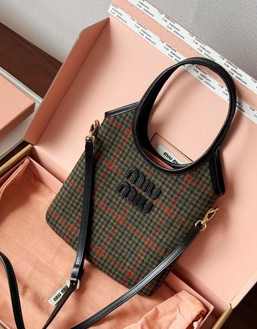 MiuMiu缪缪千鸟格迷你托特包（MM） 商品图0