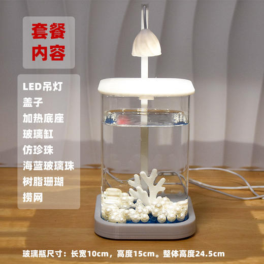 【恒温加热！高透玻璃！】鱼专用缸 高透小型 懒人造景 玻璃桌面专用鱼缸 恒温加热鱼缸 网红礼物-QQ 商品图10