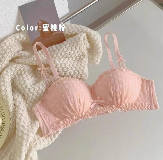 【奶油系‘’小聚蛋‘’泡泡棉内衣】穿上显大一倍圆润，超显大显瘦更显腰细，可两穿防滑上托抹胸舒适平胸少女专用文胸罩QQ 商品图6