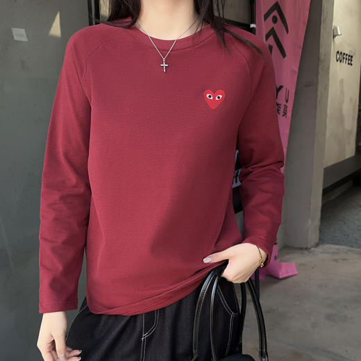 独家定制款→爱心插肩卫衣 长T 升级版本，面料升级100%棉新疆长绒棉 ~磨毛工艺贴上身穿更保暖，更舒适 JR7891 商品图4