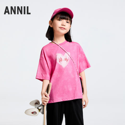 女童圆领SORONA短袖T恤夏季新款安奈儿童装实体店同款AG511582 商品图2