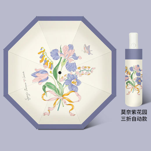 「数款可选！全自动雨伞」下雨防晒太阳伞遮阳伞折叠伞小清新居家日用黑胶晴雨两用伞 商品图4