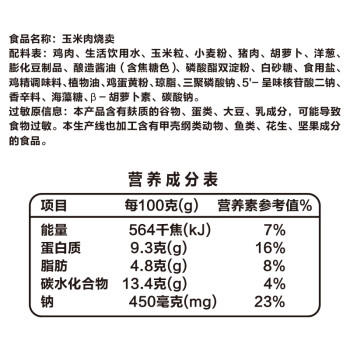 正大食品（CP）玉米肉烧卖736g共32只 点心儿童早餐 速冻烧麦家庭半成品 开学季 商品图1