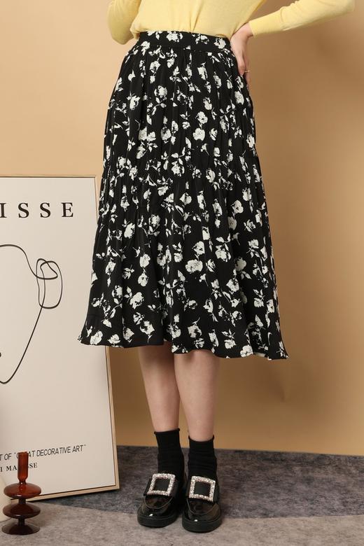 L.Fleuri 浪漫印花大A摆高腰半裙 15568 商品图0