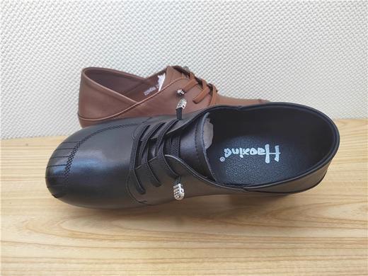 豪行23394566真皮复古休闲低跟女鞋单鞋皮鞋 商品图2