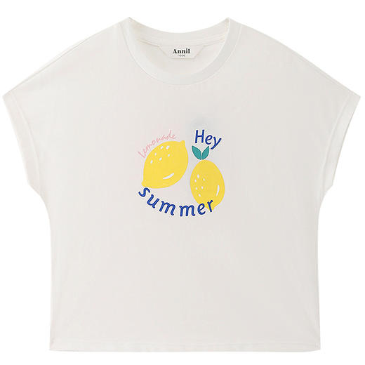 女童圆领短袖针织衫夏季新款安奈儿童装EG521162 商品图6