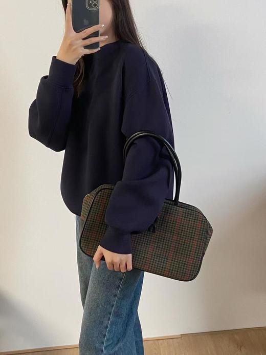 缪缪“快闪店”限定千鸟格保龄球包千鸟格毛呢质感厚实的嘞（HH） 商品图2