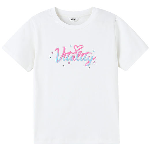女童圆领液氨短袖T恤夏季新款安奈儿童装实体店同款AG511578 商品图5