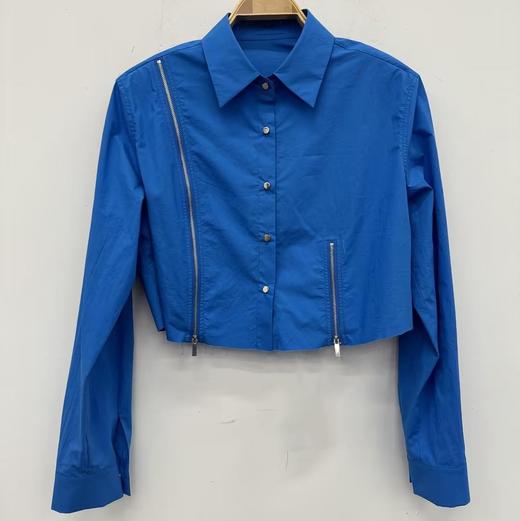 ZB 2-6双拉链金属标小衬衫40812（黑蓝）秋季343060040321 商品图0