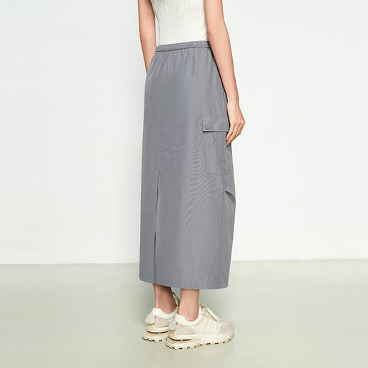 NEELLY纳俪商场同款春季新款休闲工装中长款半身裙女随性长裙N25031E01133 商品图1