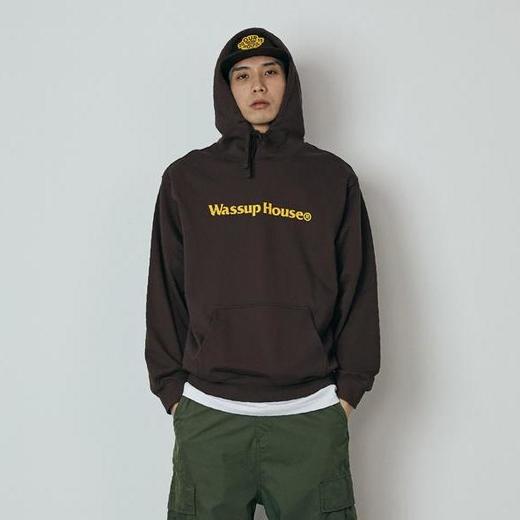WassupHouse基础大LOGO印花连帽卫衣 商品图0