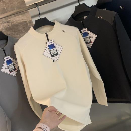 户外山系!2025春秋新款速干透气半拉链运动休闲长袖卫衣打底男款女款 商品图0