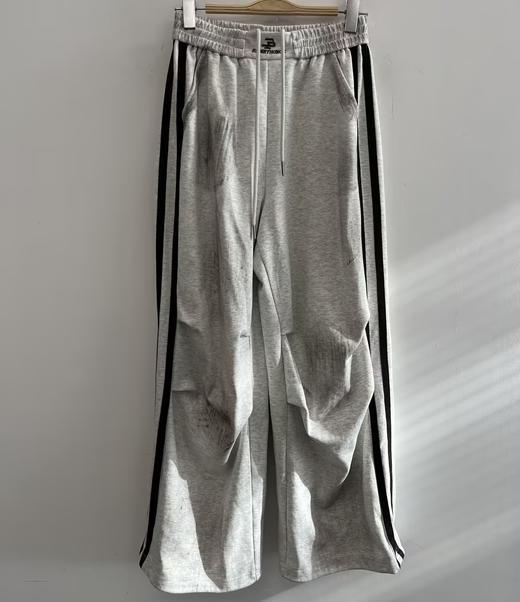 MZ橡筋抽绳织带宽松针织长裤（灰）冬季244010570321 商品图0