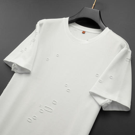 【DWP】大依优型大码短袖T恤圆领加肥加大男士大号弹力透气舒适夏季半袖 商品图5