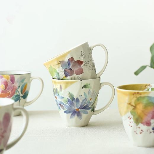 日本CERAMIC蓝十二月花语日式马克杯 商品图1