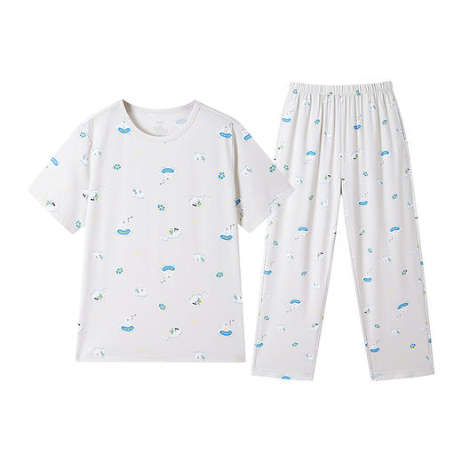 男童短袖莫代尔家居服套装夏季新款安奈儿童装JB521055 商品图5