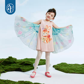 年衣童装女童2025夏季新款中国风无袖背心裙果酱邦尼连衣裙