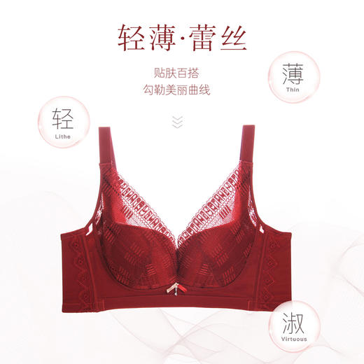 法国利蜂/LOUIS ROYER 一见倾心提花蚕丝文胸AB通杯/BC通杯 零束缚 无钢圈 商品图8