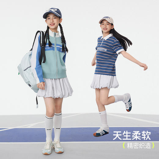 onmygame【花苞泡泡裙】女童运动弹力裙子儿童假两件半身裙25年新款 商品图4