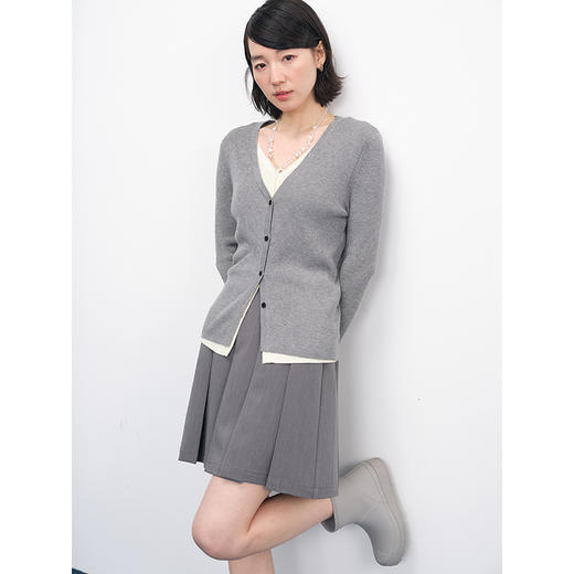 UMILAB【春颂】天丝羊毛软糯亲肤 抗起球撞色假两件针织衫BM852W 商品图2