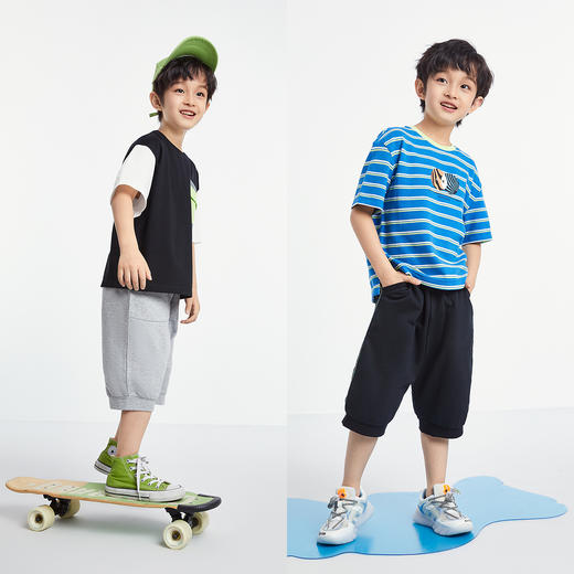 男童针织七分裤夏季新款安奈儿童装EB526122 商品图3