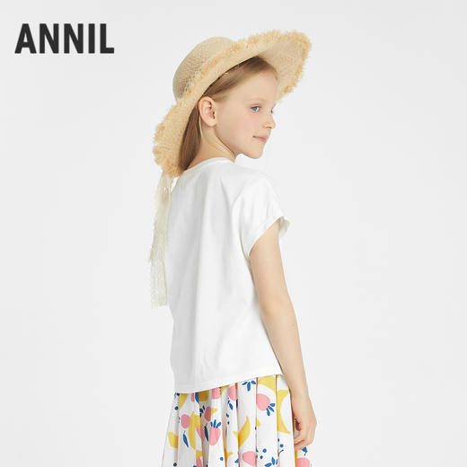 女童圆领短袖针织衫夏季新款安奈儿童装EG521162 商品图2