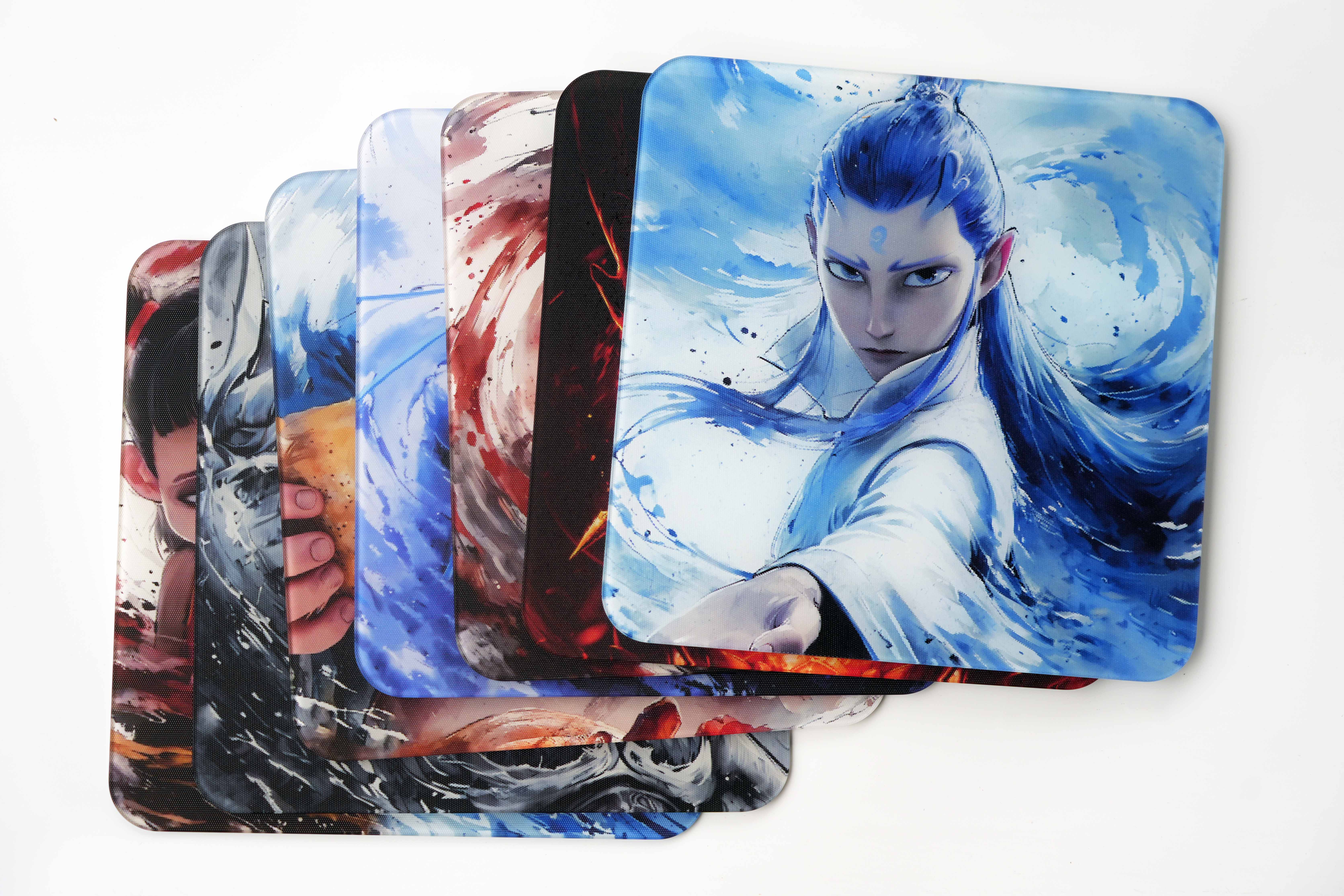 哪吒系列定制光伏玻璃鼠标垫钢化玻璃 电竞鼠标垫