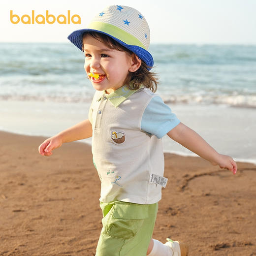 【爆品主推】巴拉巴拉婴儿t恤宝宝上衣男童短袖Polo服2025新款夏装薄凉爽舒适 商品图2