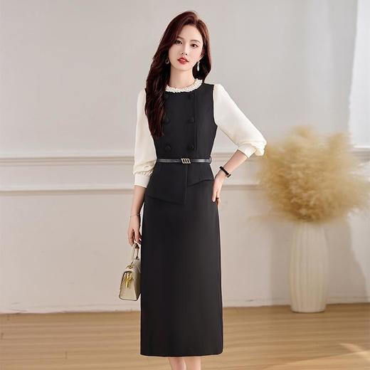 时尚气质女神范，修身显瘦假两件中长款裙子HR-XXM239-1 商品图0