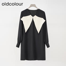 oldcolour欧珂2024春季新款休闲长袖中长款连衣裙女Q121009A1