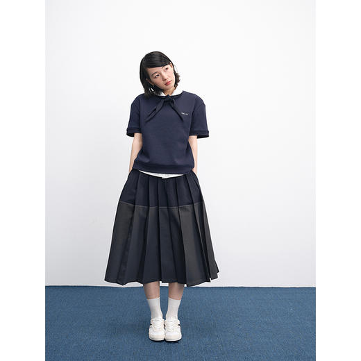 UMILAB【流萤】高克重精棉混纺棉柔亲肤刺绣LOGO百搭宽松T恤T709H 商品图1