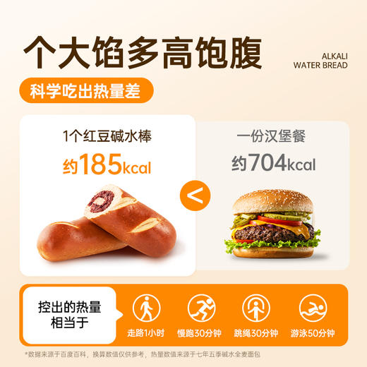 七年五季红豆全麦碱水棒  代餐高饱腹 个大馅多（70g/个） 商品图4