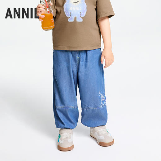 男童全腰长裤春季新款安奈儿童装实体店同款XB516540 商品图2
