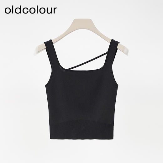 oldcolour欧珂2024春季时尚纯色休闲修身无袖吊带背心Q110510A1 商品图3