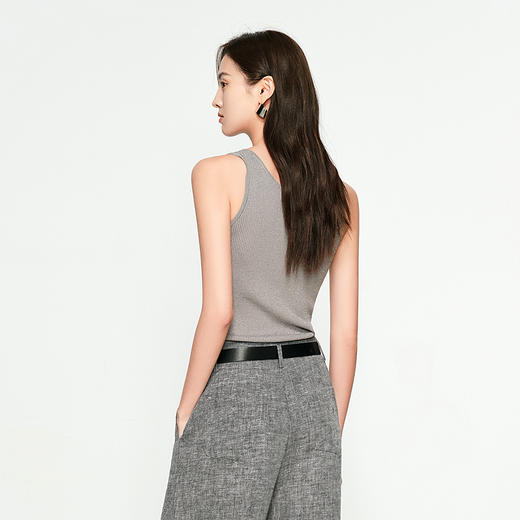 NEELLY纳俪商场同款春新款甜辣肌理吊带针织衫女时尚百搭修身背心N25031A01115 商品图1