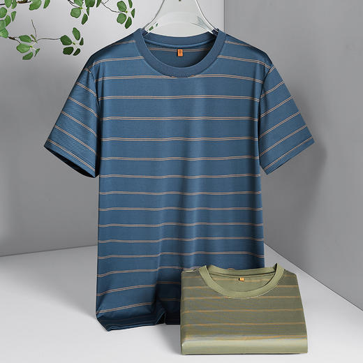 【DWP】大依优型大码短袖T恤圆领加肥加大男士大号弹力透气舒适夏季半袖 商品图0