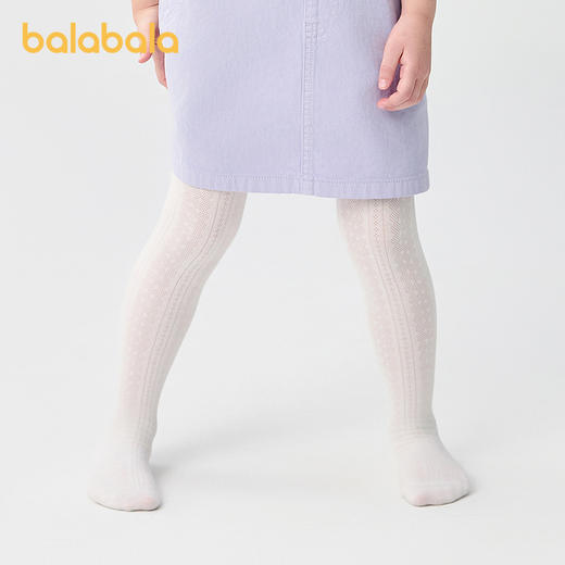 巴拉巴拉儿童连裤袜女童网眼袜夏季薄款透气打底甜美肌理单双装 商品图2