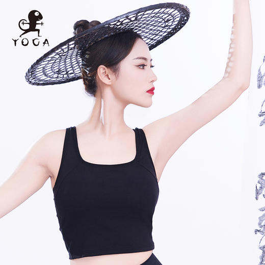 壁虎瑜伽【2502SY320黑色+墨染江山】美背亲肤两件套（一体式胸垫）【3月2日发货】 商品图3